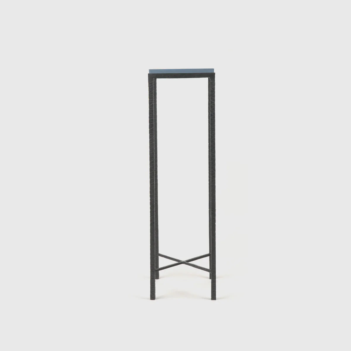 Bronze Pedestal Blu Leather