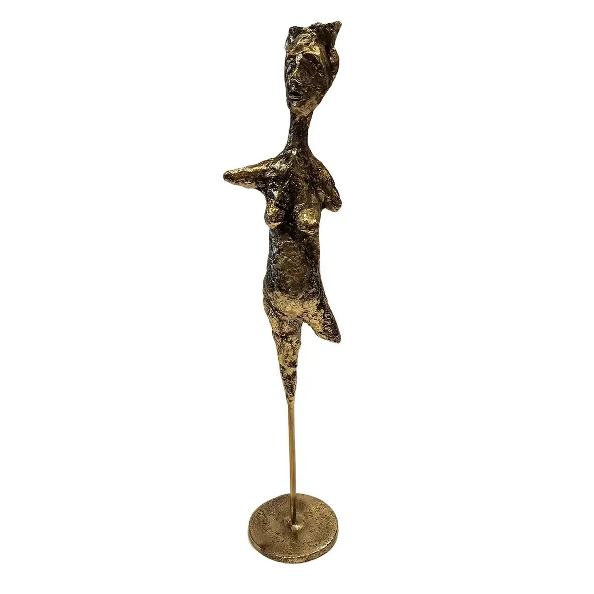 Bronze Sculpture Tall Torso Gold