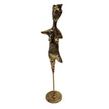 Bronze Sculpture Tall Torso Gold
