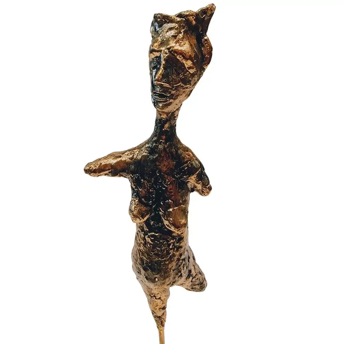 Bronze Sculpture Tall Torso Gold