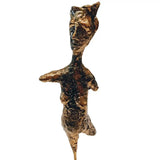 Bronze Sculpture Tall Torso Gold