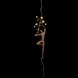 Bronze Wall Figure With Blossom