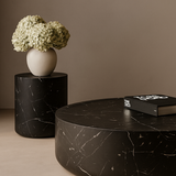 Ciladro Side Table - Faux Black Marble
