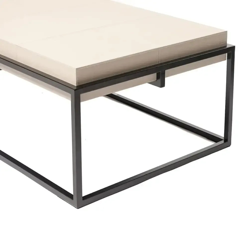 Caged Coffee Table Pumice Leather