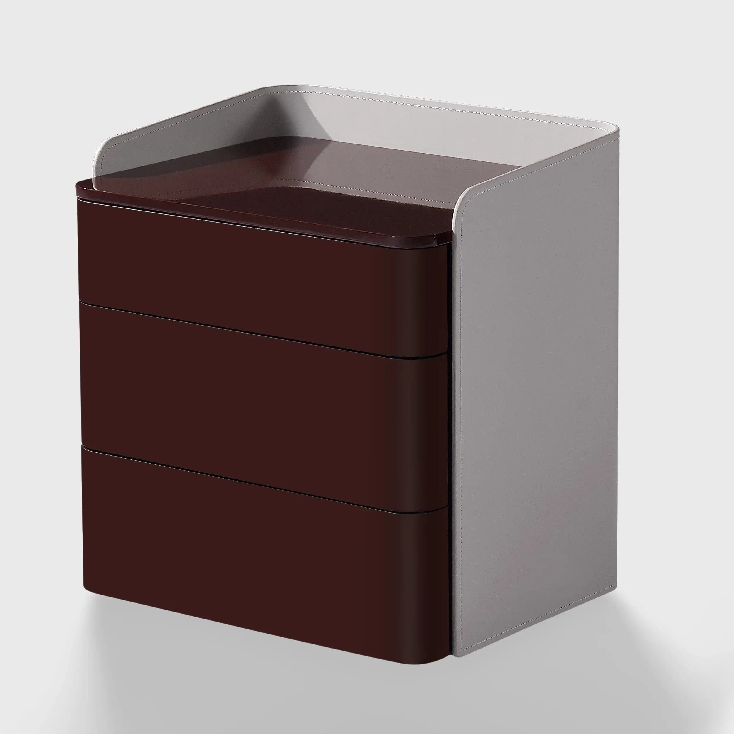 Christine Lacquer Nightstand Ruby