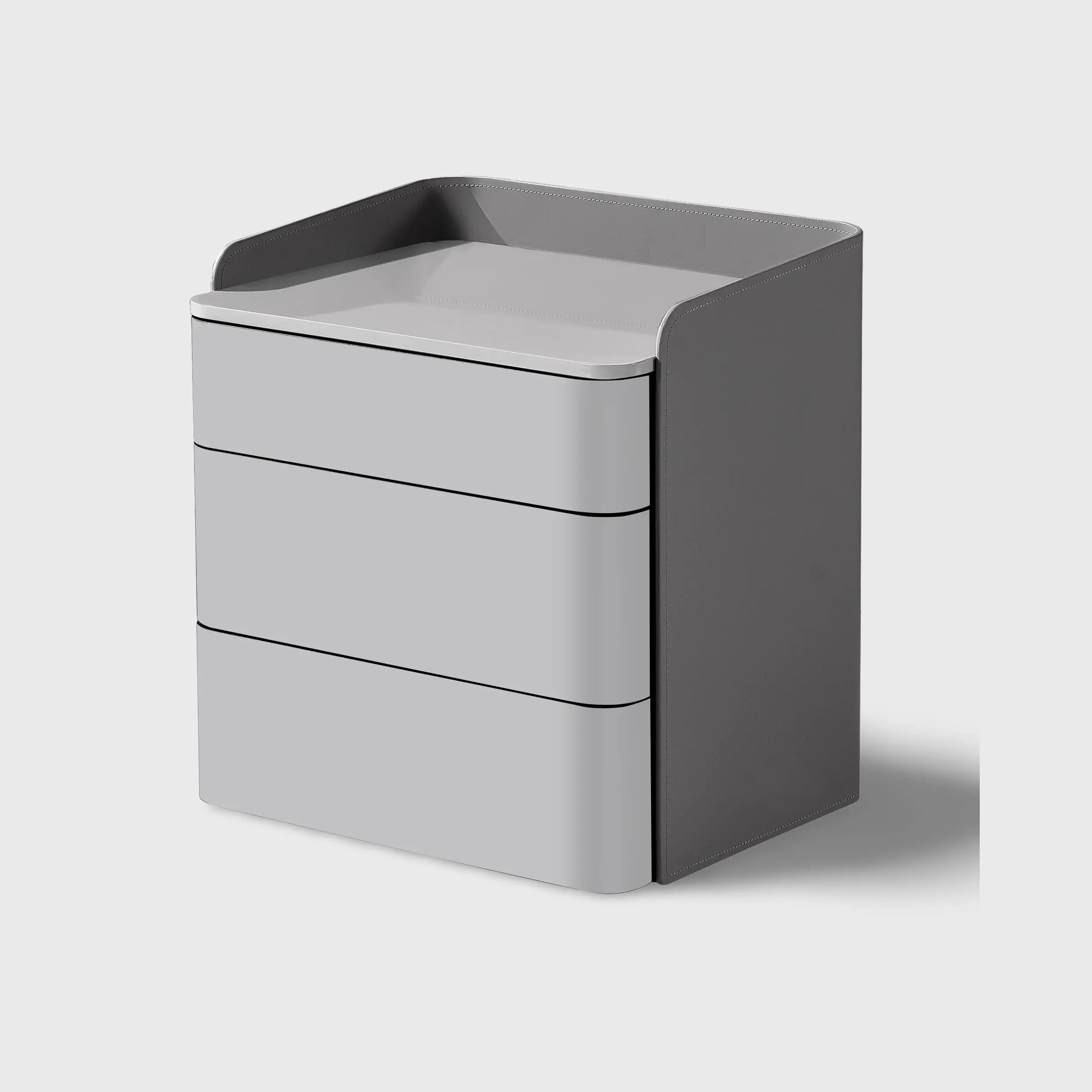 Christine Lacquer Nightstand Taupe