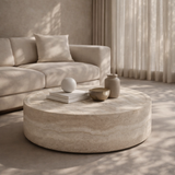 Ciladro Coffee Table - Faux Travertine - Large