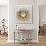 Circle of Stillness Handmade Dimensional Paper Wall Sculpture