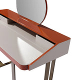 Anson Orange Leather Dressing Table