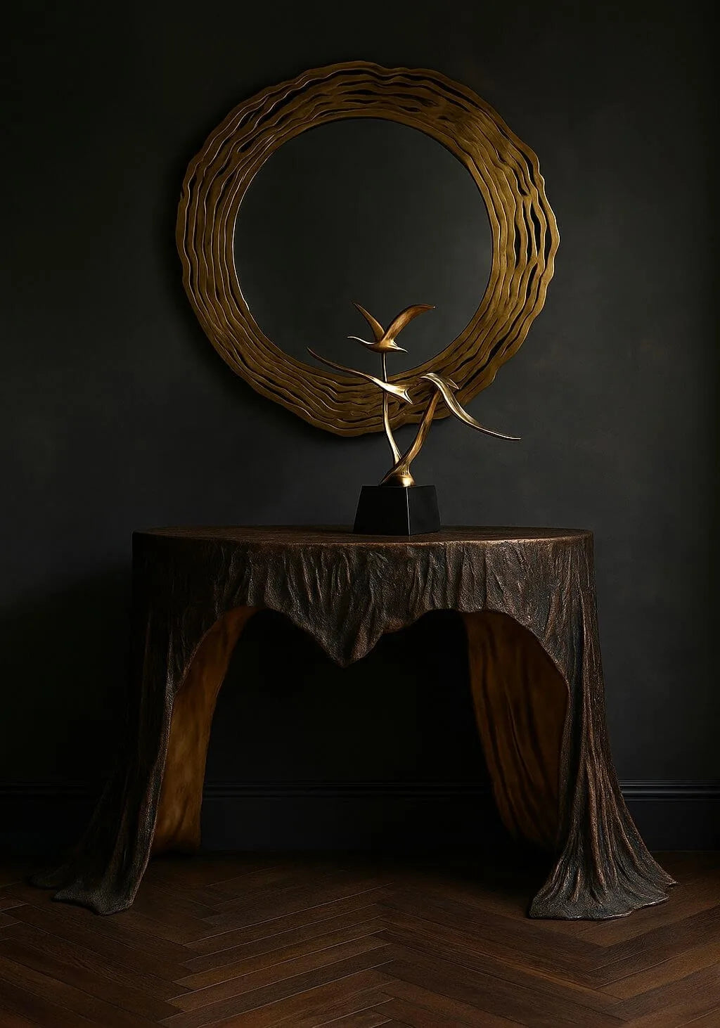 Cloth of Gold Console Bronze Dorato