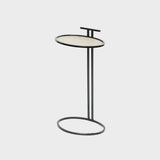Cocktail Table Oval French Grey Leather