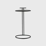 Cocktail Table Oval Grey Shagreen Leather