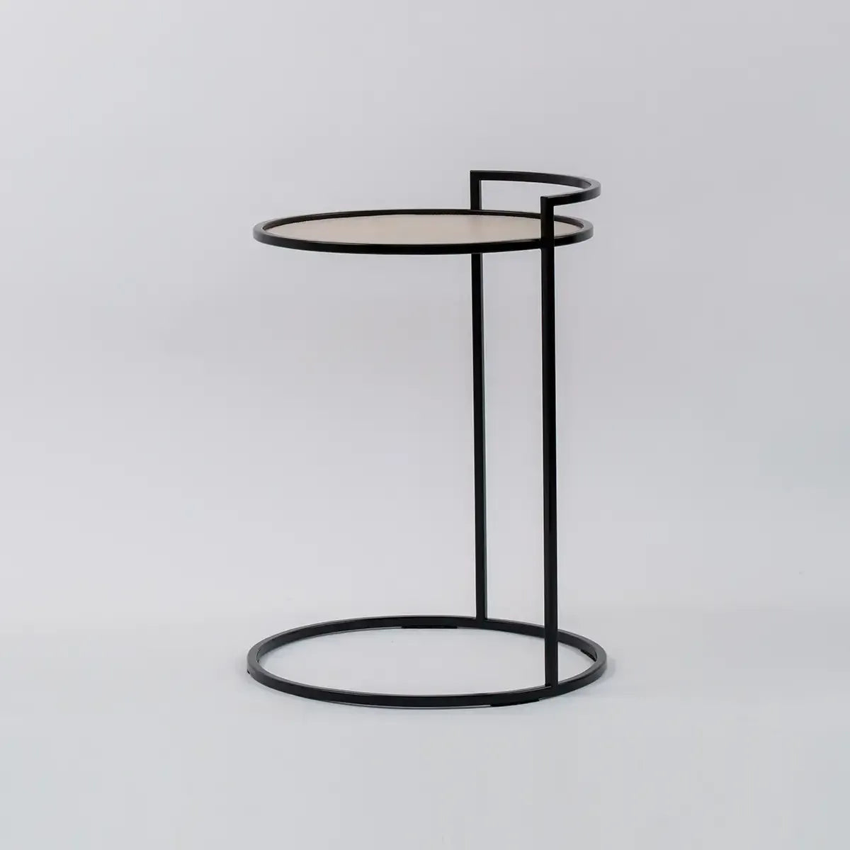 Cocktail Table Round Pumice Leather