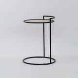 Cocktail Table Round Pumice Leather