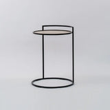 Cocktail Table Round Pumice Leather