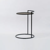 Cocktail Table Round Shagreen Leather