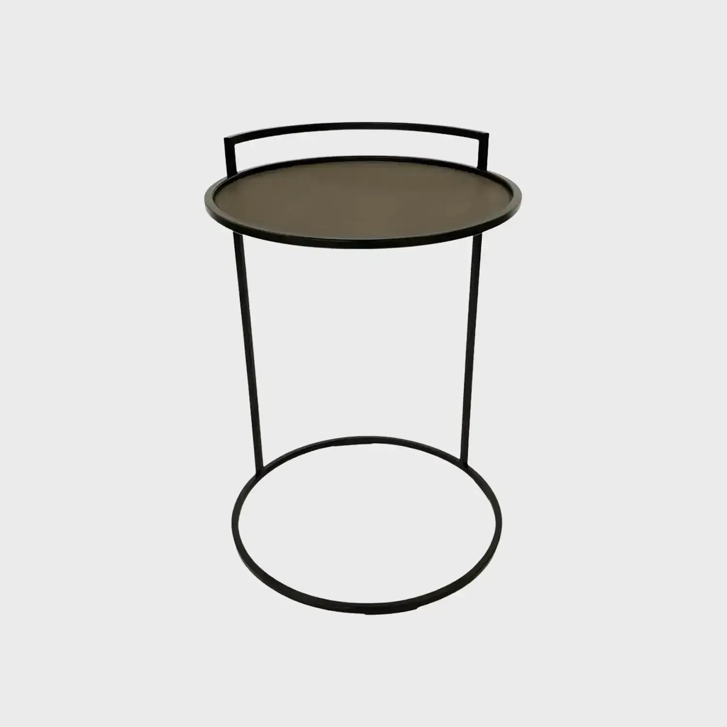 Cocktail Table Round Valen Leather