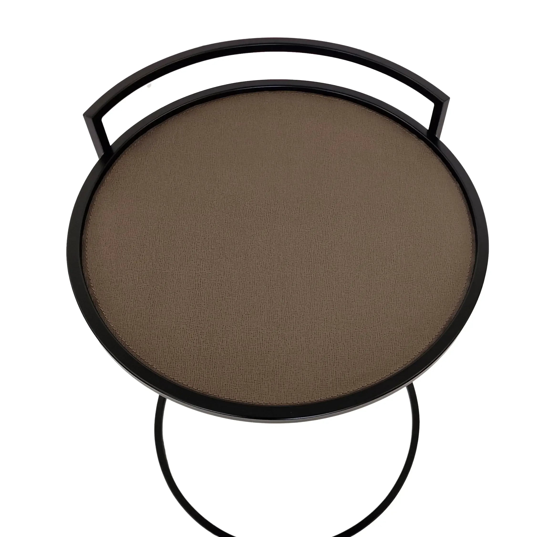 Cocktail Table Round Valen Leather