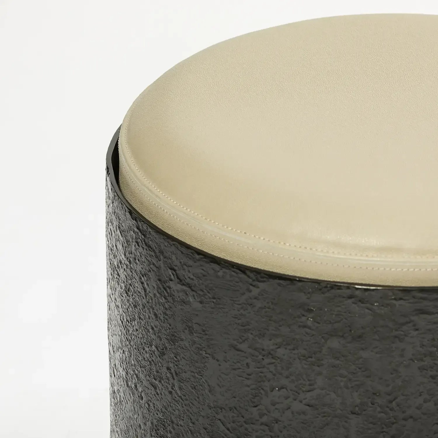 Column Stool Bronze Nera and Leather