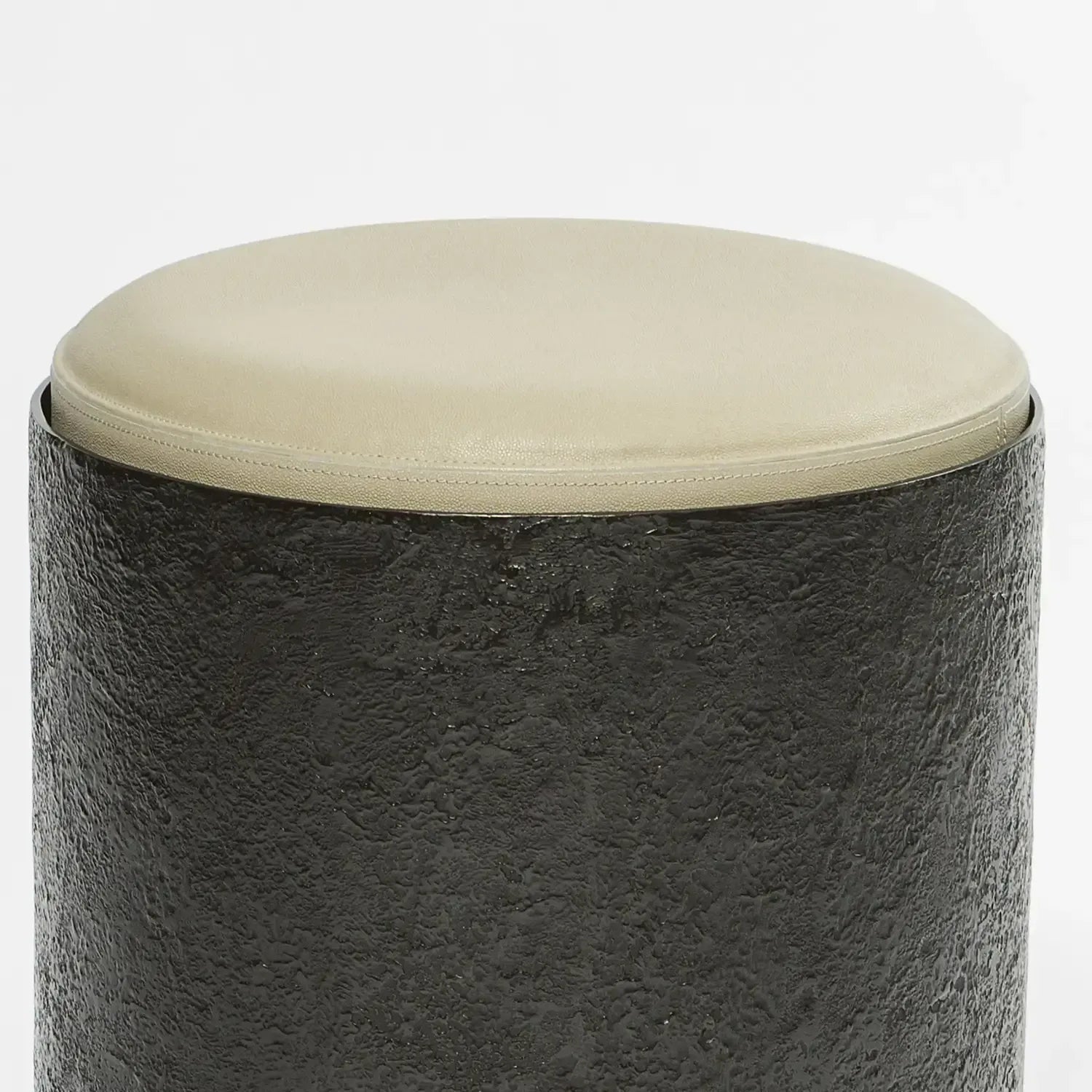 Column Stool Bronze Nera and Leather