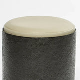 Column Stool Bronze Nera and Leather