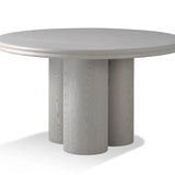 Column round dining table 132cm Latte Ash