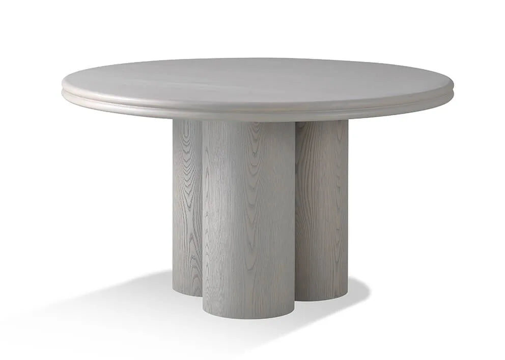 Column round dining table 132cm Latte Ash