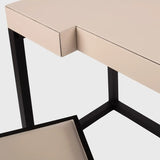 Compact Desk and Chair Pumice Leather