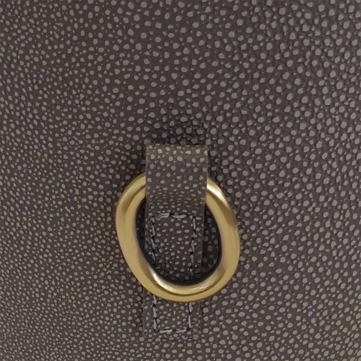 Cone Waste Bin Grey Shagreen Leather