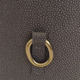 Cone Waste Bin Grey Shagreen Leather