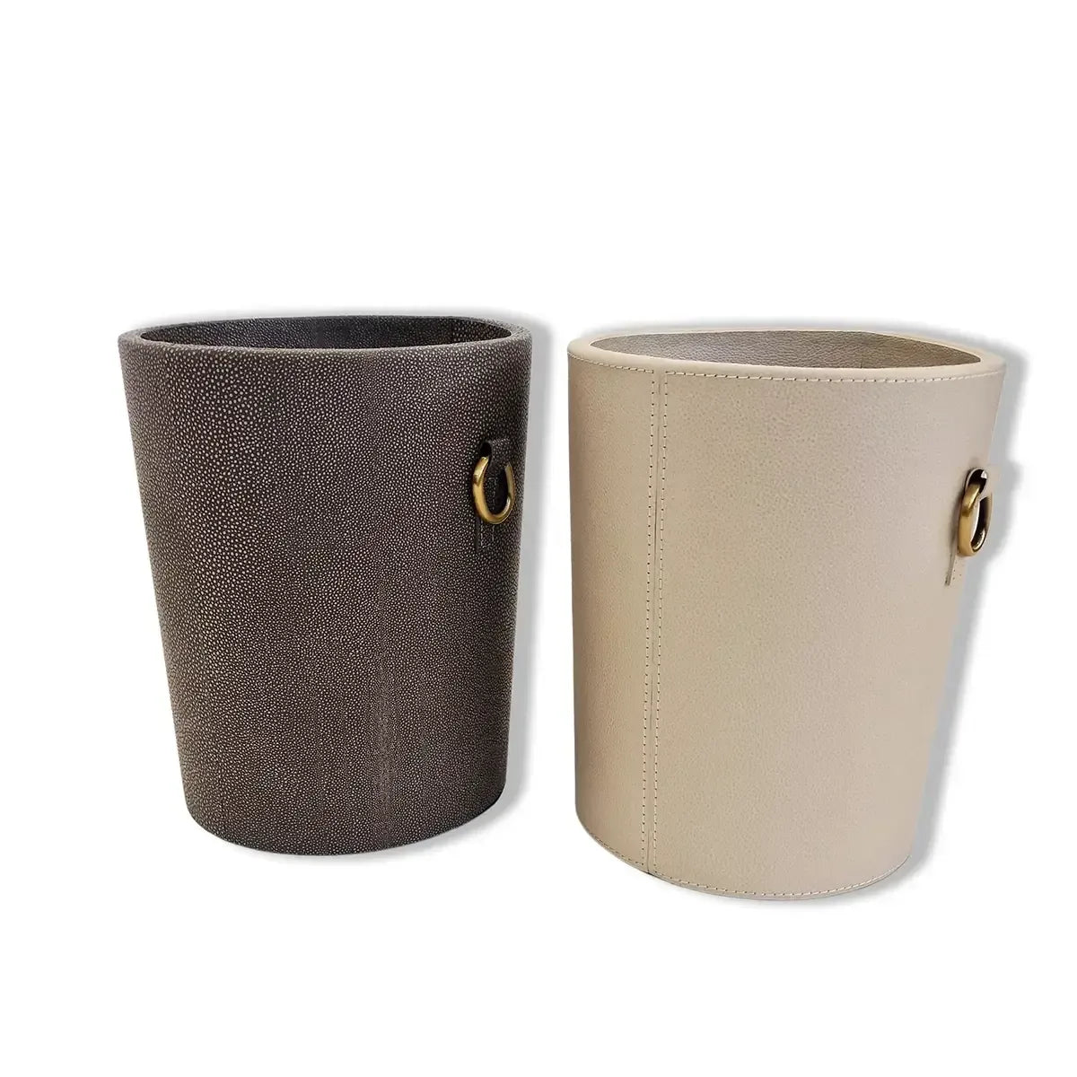 Cone Waste Bin Pumice Leather
