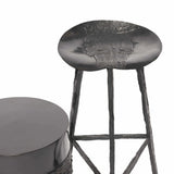 Croc Bar Stool Bronze Nera
