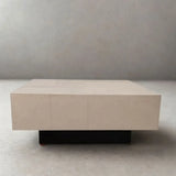 Cube Coffee Table Pumice Leather