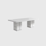 Cubist Dining Table 240cm White Oak