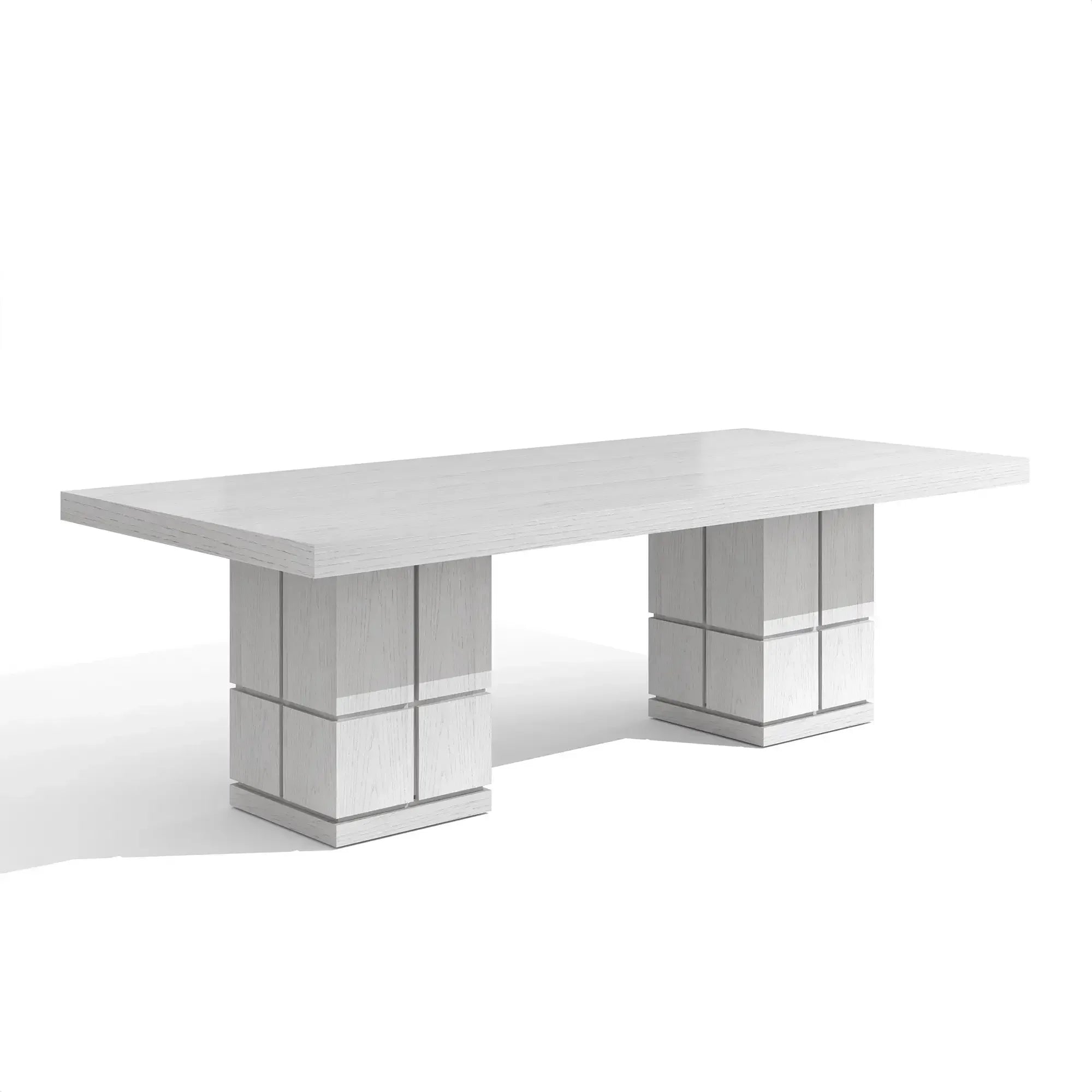Cubist Dining Table 240cm White Oak