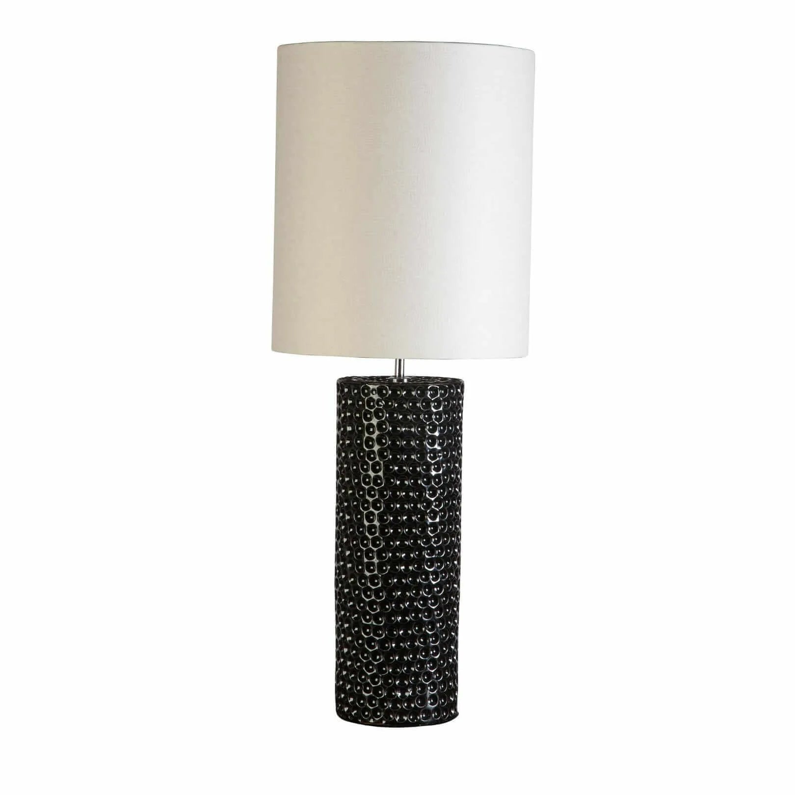 Dimple Ceramic Lamp Carbon