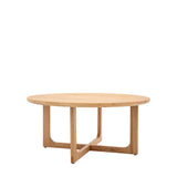 Artisan Round Coffee Table Natural Oak Wood