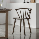 Artisan Dining Chair Mocha Oak Wood (2pk)