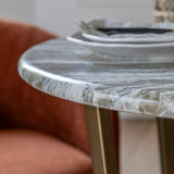 Ponte Round Dining Table Faux Marble Top