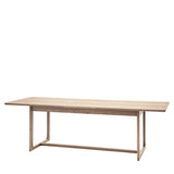 Artisan Extendable Dining Table Smoked Oak Wood