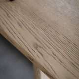 Artisan Dining Table Smoked Oak Wood