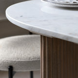 Terra Mango Wood Dining Table Marble Top