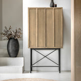 Forma 2 Door Cocktail Cabinet Weathered Grey Finish