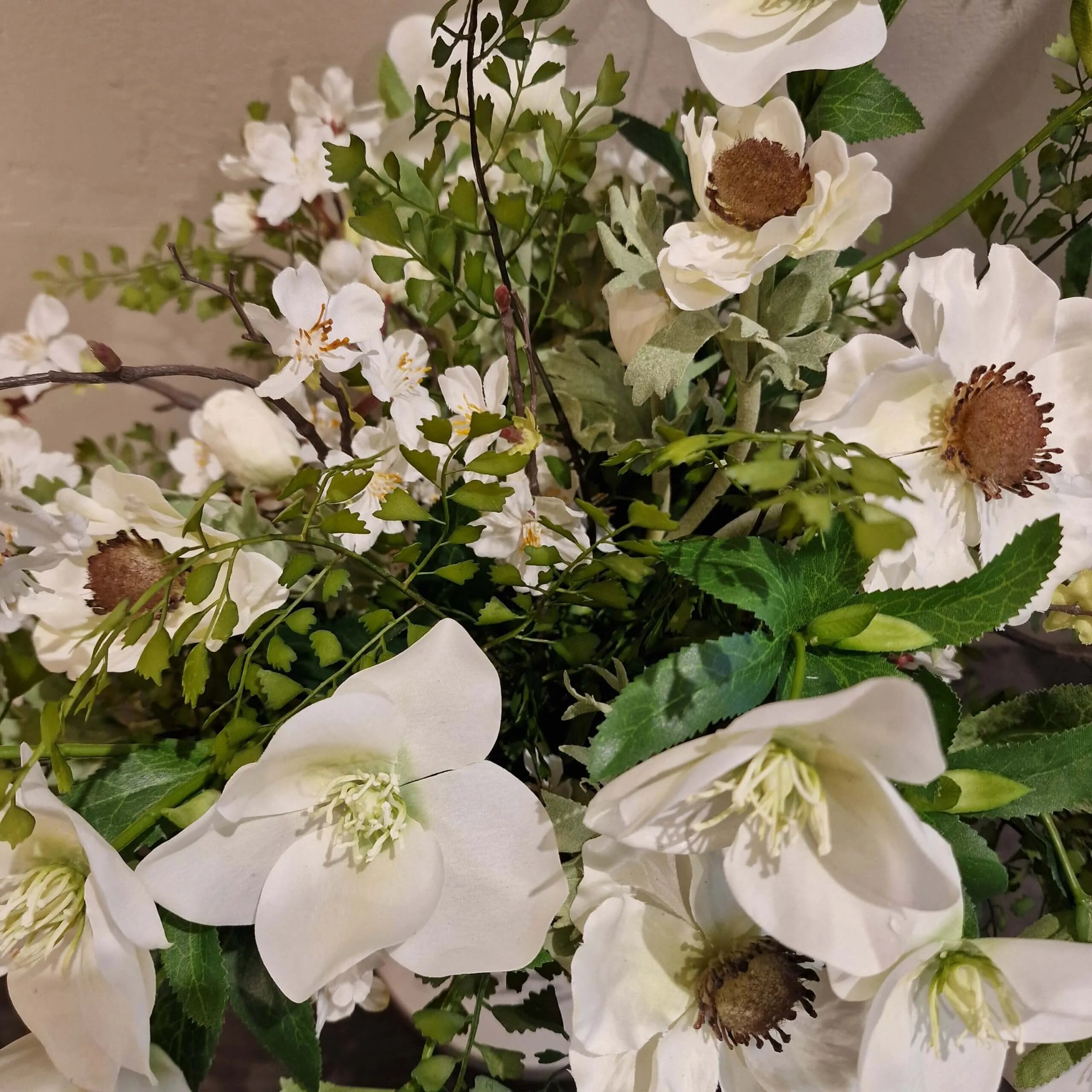 Florals in a Linen-Shagreen Box Tall