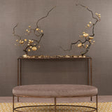 Forge Oval Bench in Bronze Dorato