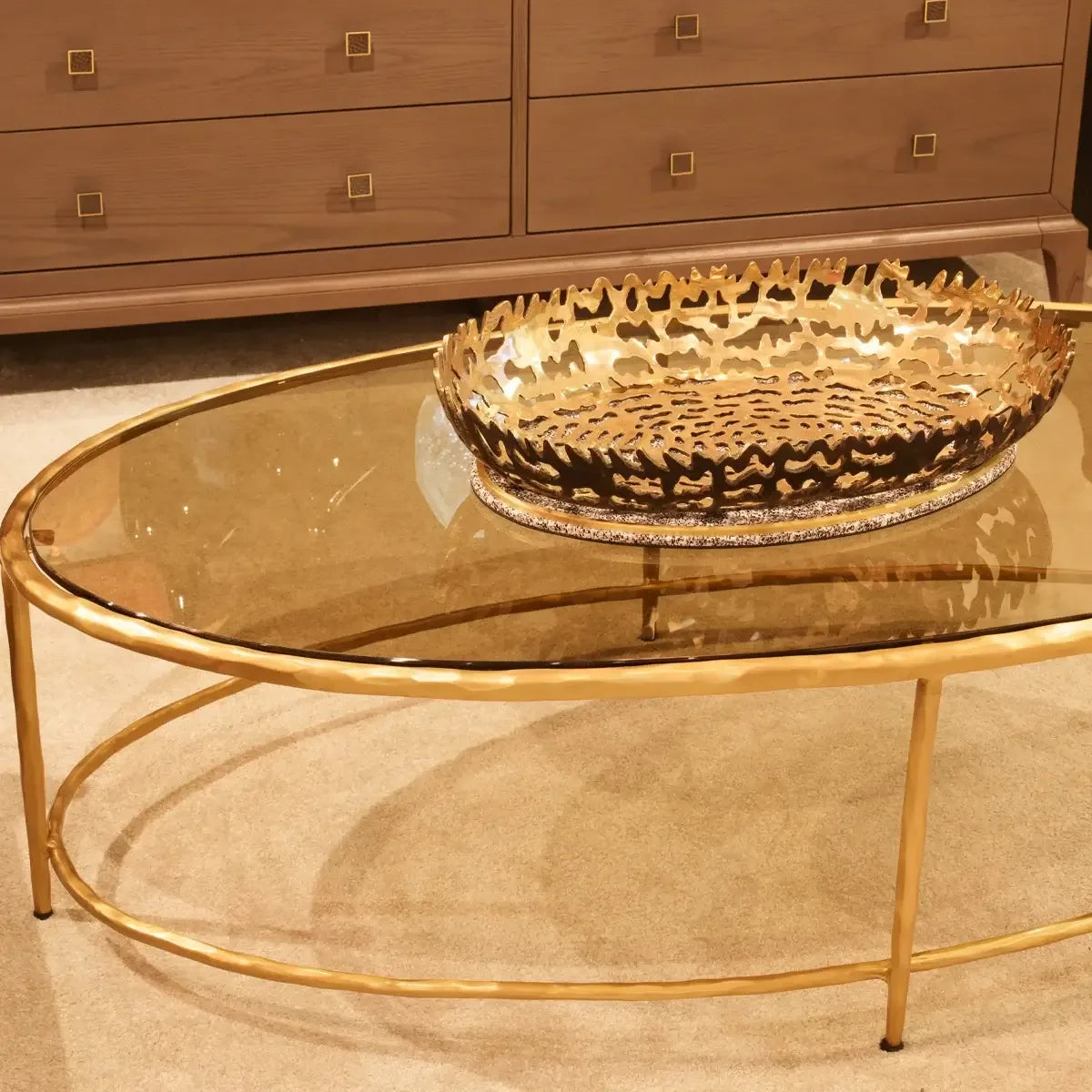 Forged Oval Coffee Table Bronze D’oro