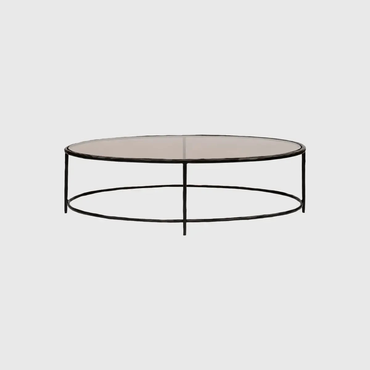 Forged Oval Coffee Table Bronze Nera