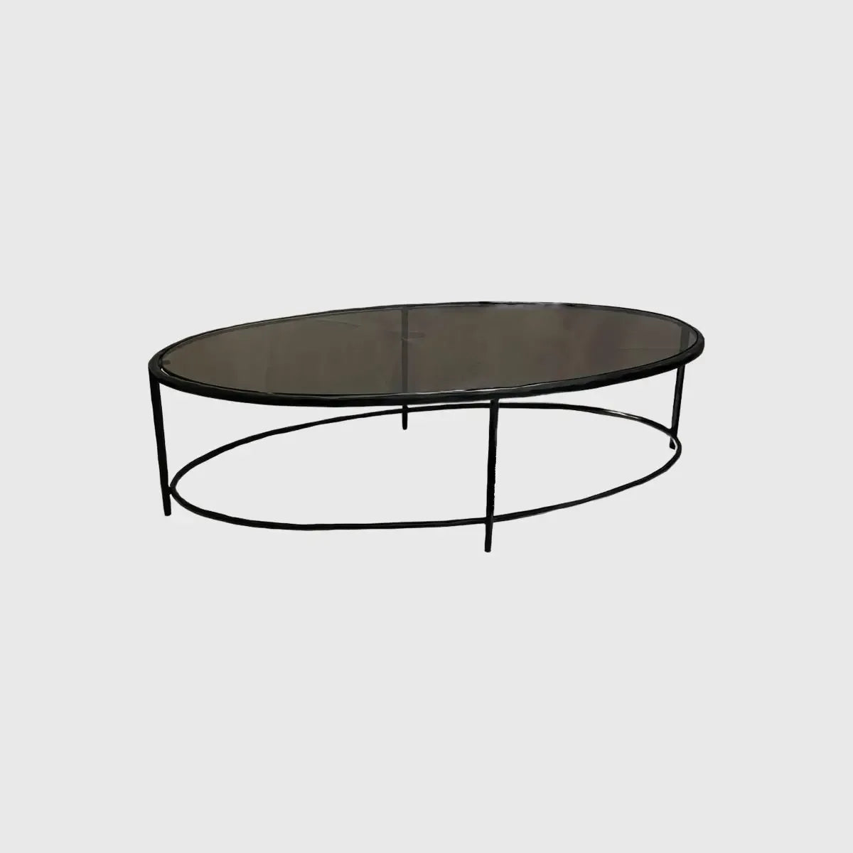 Forged Oval Coffee Table Bronze Nera
