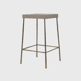 Forged Pedestal Grey Shagreen Leather