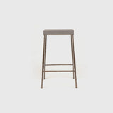 Forged Pedestal Grey Shagreen Leather